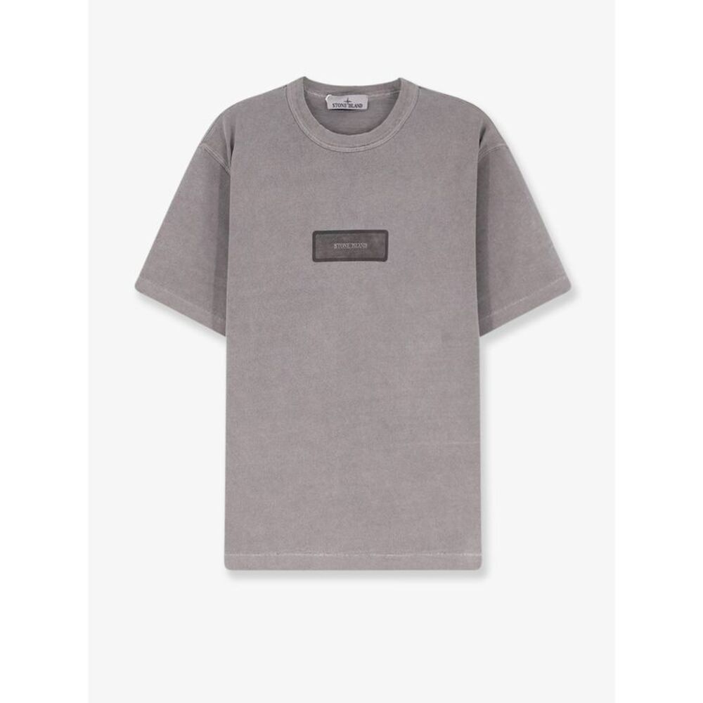 Stone Island Men Cotton T-Shirt With Logo Detail